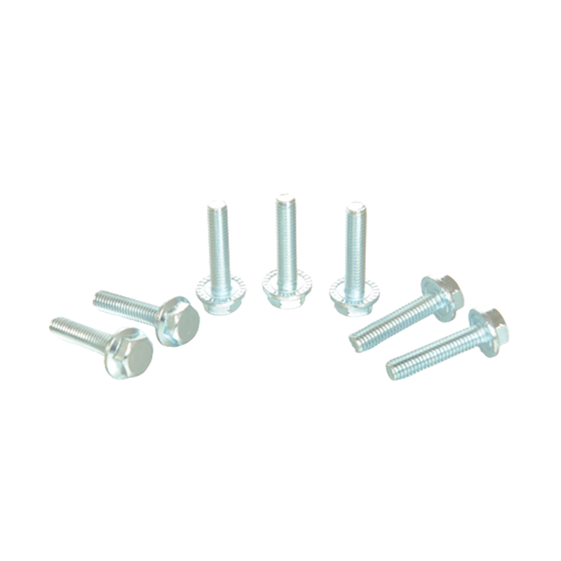 Bride hexagonale avec joint et vis dentées