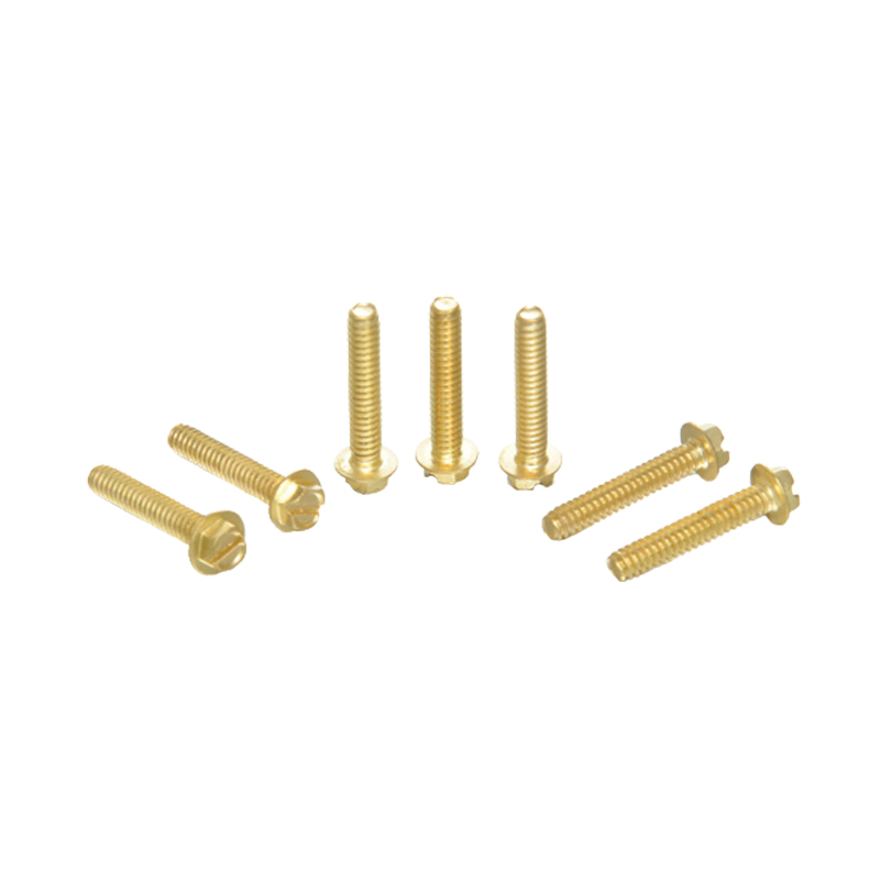 Vis de bride hexagone plaquée au zinc jaune